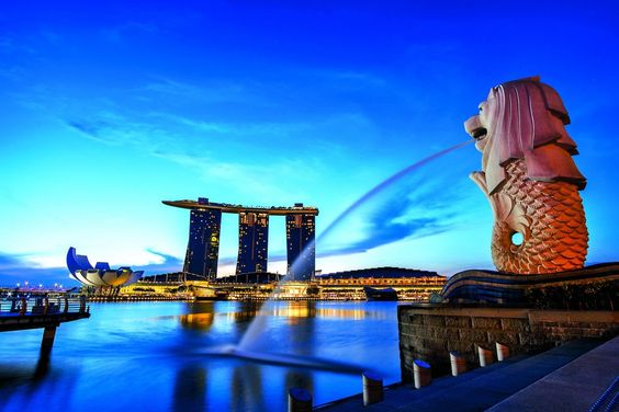 Image result for Công viên sư tử biển Merlion Park